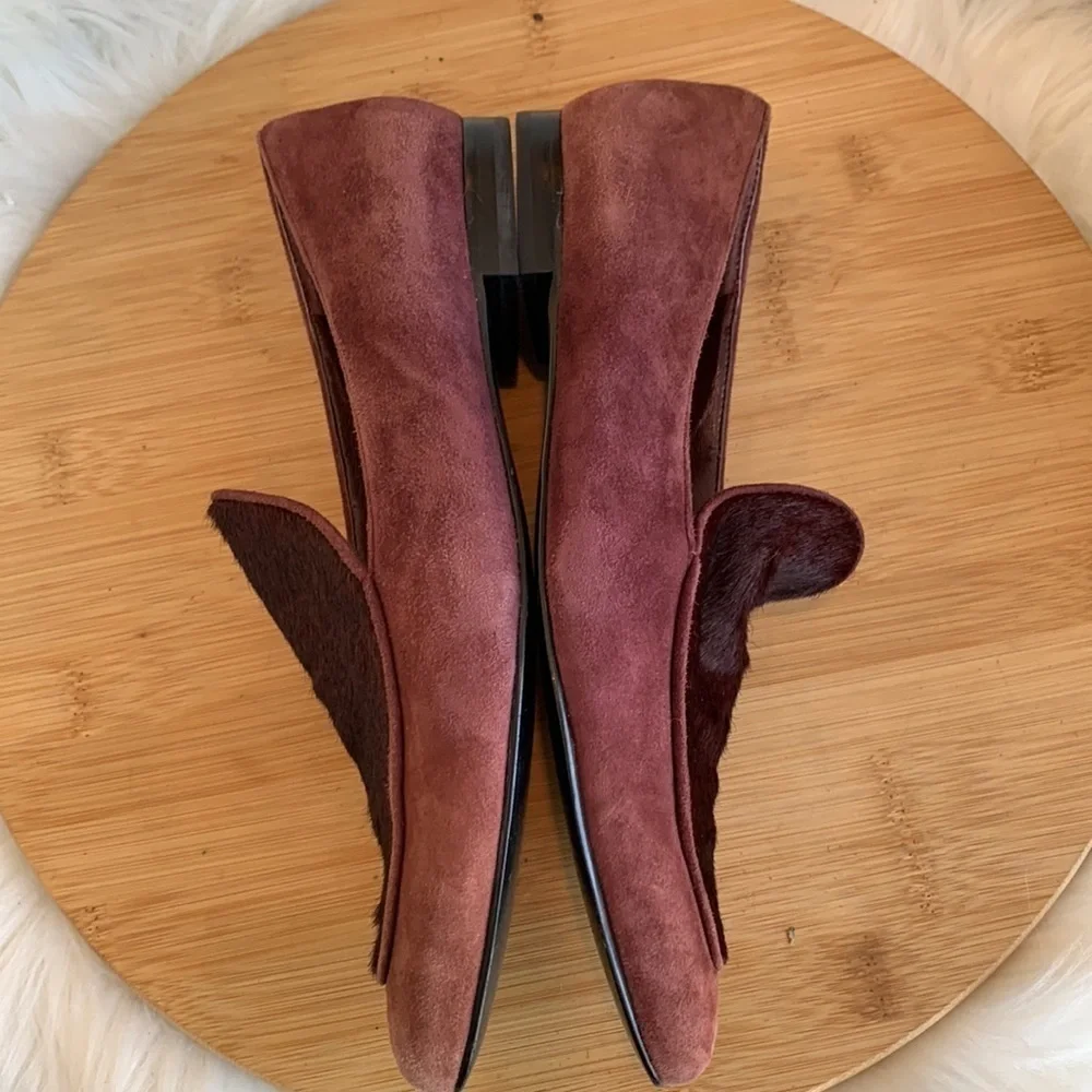 Marc Fisher | Suede Burgundy Slip On Loafers 6 1/2